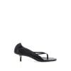 Jacquemus Leather Thong Sandals Stiletto Heel Straps In Black