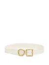 Jacquemus The Regalo Circle-buckle Leather Belt In White