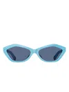 Jacquemus Geometric-frame Sunglasses In Blue