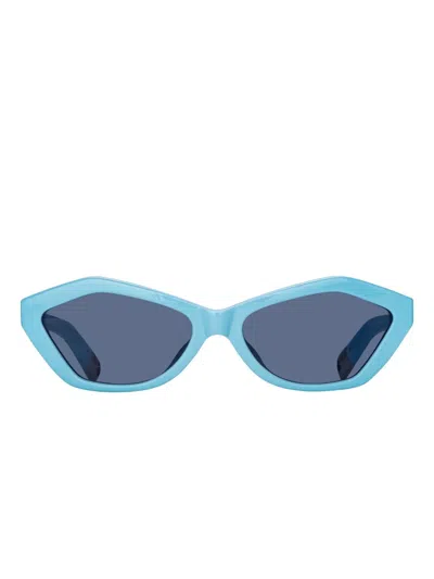 Jacquemus Geometric-frame Sunglasses In Blue