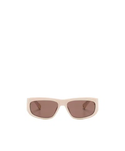 Jacquemus Geometric Frame Sunglasses In Brown