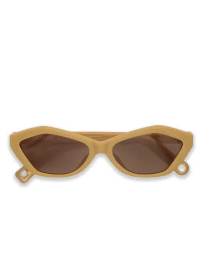 Jacquemus Geometric-frame Sunglasses In Neutral