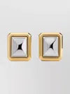 Jacquemus Geometric Square Drop Earrings In Gold