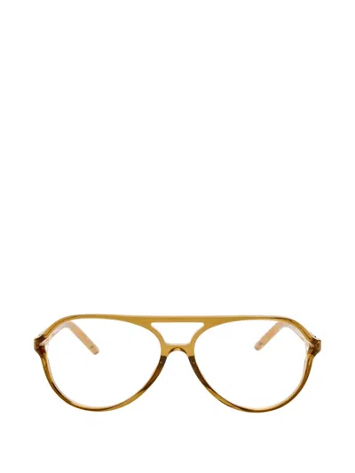 Jacquemus Geometric-frame Glasses In Brown