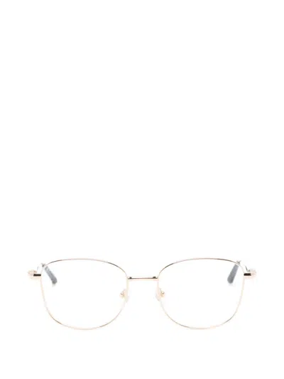 Jacquemus Geometric-frame Glasses In Gold