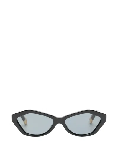 Jacquemus Geometric-frame Sunglasses In Black