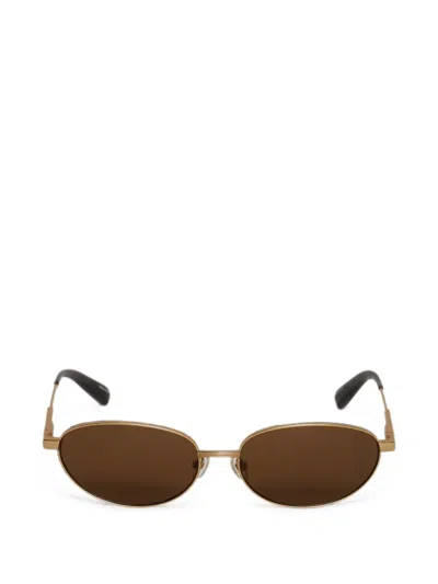 Jacquemus Geometric-frame Sunglasses In Brown