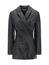 Jacquemus Tibau Double-breasted Leather Jacket