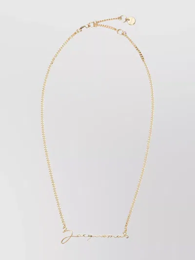 Jacquemus Gilded Chain Pendant Necklace