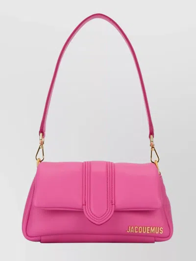 Jacquemus Gilded Chain Shoulder Bag In Pink