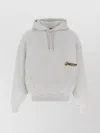 Jacquemus Hooded Sweater With Drawstring And Ribbed Finish In Gray