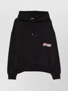 Jacquemus Cotton Sweatshirt With Embroidered Varsity Patch In Black