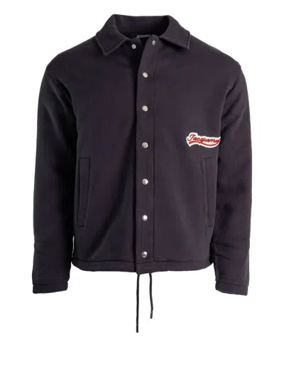 Jacquemus Gio Logo-patch Overshirt In Blue