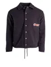 Jacquemus Gio Logo Patch Shirt Jacket In Blue