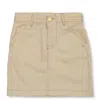 Jacquemus Girls La Jupe De Nimes Denim Skirt In Beige