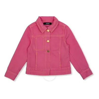 JACQUEMUS JACQUEMUS GIRLS LOGO PATCH COTTON DENIM JACKET