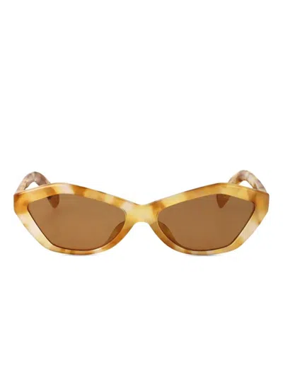Jacquemus Glasses In Beige Tortoise