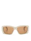 Jacquemus Sunglasses With Beige Frame And Brown Lenses In Beige