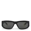 Jacquemus Rectangle-frame Sunglasses In Black Yellow Gold Grey