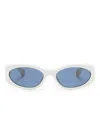 Jacquemus Glasses In Yellow Gold Navy