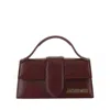 Jacquemus Glossy Leather Structured Shoulder Bag With Adjustable Strap In Red