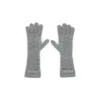 Jacquemus Logo Patch Ribbed Gloves In Gray