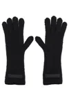Jacquemus Logo Design Long Length Ribbed Gloves In Black