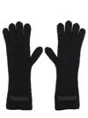 Jacquemus Logo Design Long Length Ribbed Gloves In Black