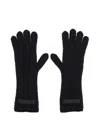 Jacquemus Logo Design Long Length Ribbed Gloves In Blue