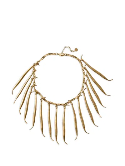 Jacquemus Gold Collier Pendant Beans In Transparent