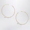 Jacquemus Gold Hoop Earrings With Logo In Gold