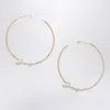 Jacquemus Gold Hoop Earrings With Logo In Gold