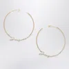 Jacquemus Gold Hoop Earrings With Logo In Gold
