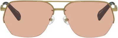 Jacquemus Gold La Croisière 'the Aviador' Sunglasses