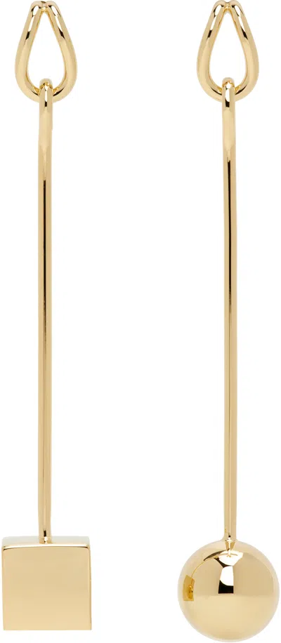 Jacquemus Gold 'les Boucles Nodo' Earrings In 280 Gold