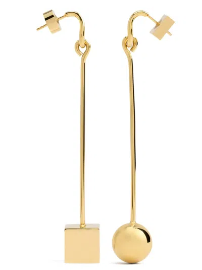 Jacquemus Gold Les Boucles Nodo Earrings In Golden