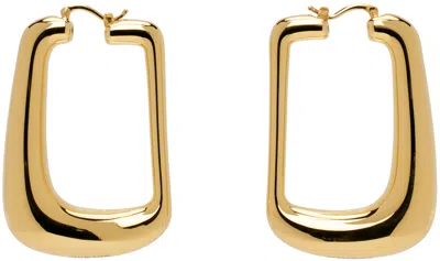 Jacquemus Gold Les Sculptures 'les Boucles Ovalo' Earrings In 270 Light Gold