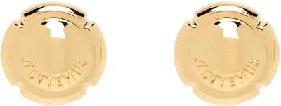 Jacquemus Gold Les Sculptures 'les Festiva' Earrings In 270 Light Gold