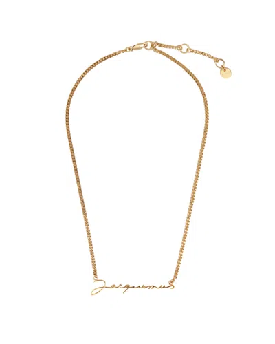 Jacquemus Gold Logo Necklace