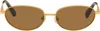 Jacquemus Gold 'the Alba' Sunglasses