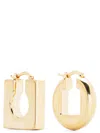 Jacquemus Les Boucles Rond Carre Earrings In Gold