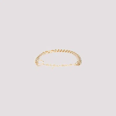 JACQUEMUS GOLDEN LOGO BRACELET