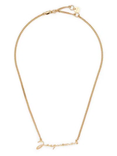 Jacquemus Golden Logo Necklace