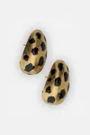 Jacquemus Golden Oval Printed Earrings In Gold