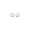 Jacquemus Rond Carre Asymmetric Hoop Earrings In Gold