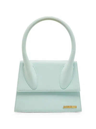 Pre-owned Jacquemus Grand Le Chiquito Nubuck Tote Bag In Blue