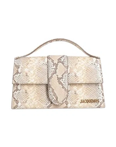 Jacquemus Grande Bambino Woman Handbag Beige Size - Goat Skin