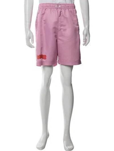 Pre-owned Jacquemus Graphic Print Athletic Shorts In Pink