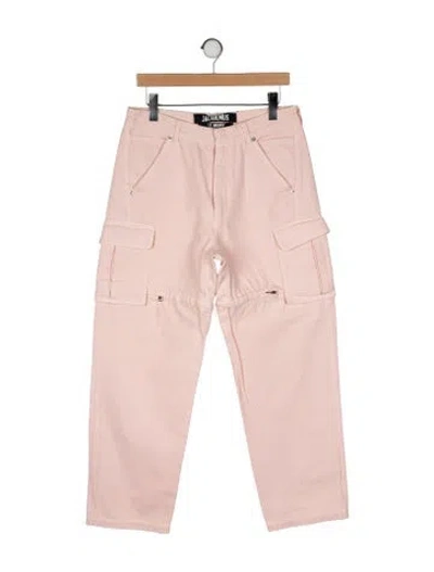 Pre-owned Jacquemus Graphic Print Cargo Pants In Pink
