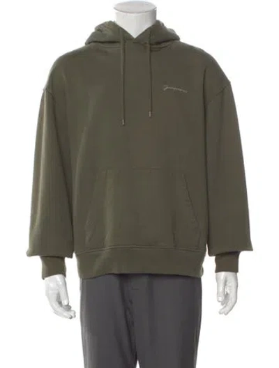 Pre-owned Jacquemus Graphic Print Crew Neck Hoodie In Green